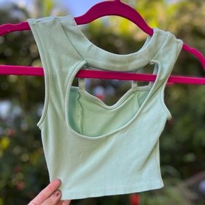 Parson - crop top - blue - small